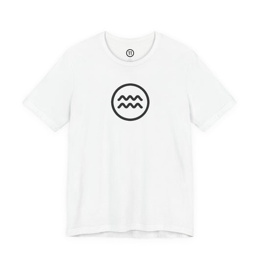 Aquarius Zodiac Sign T-Shirt with Logo | Astrology Graphic Tee | Gift Shirt